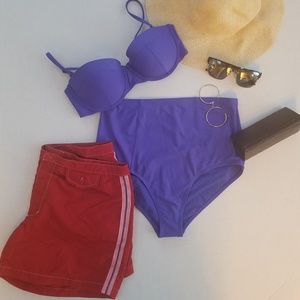 Old Navy Deep Berry Rainbow Swim Shorts